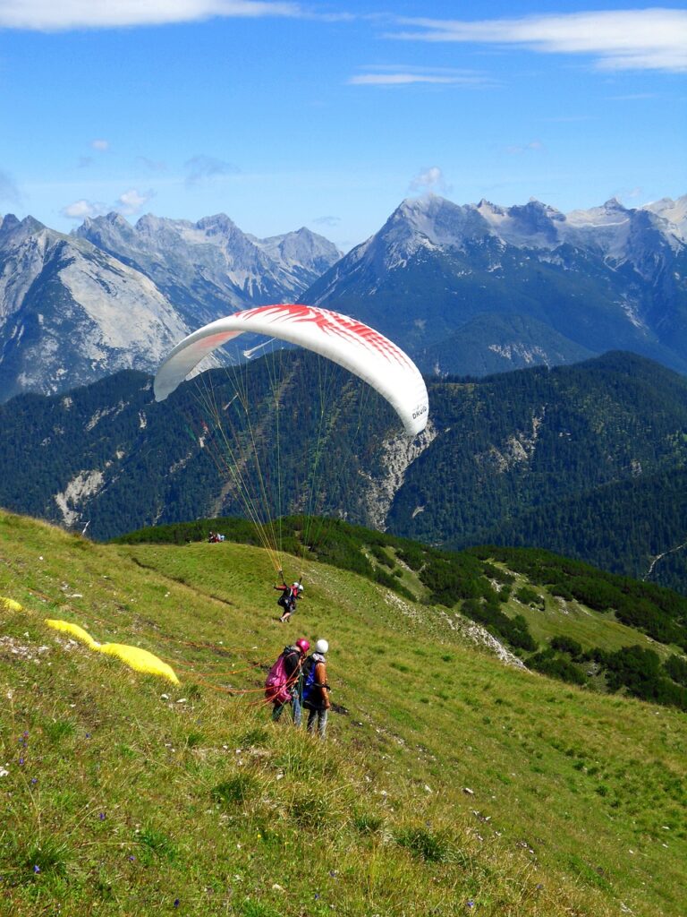 sport, paragliding, mountain sport